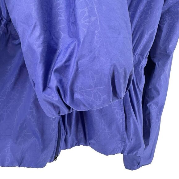 Columbia Auroras Wake Rain Jacket Windbreaker Purple Size L Cinch Waist Hooded - Picture 6 of 16
